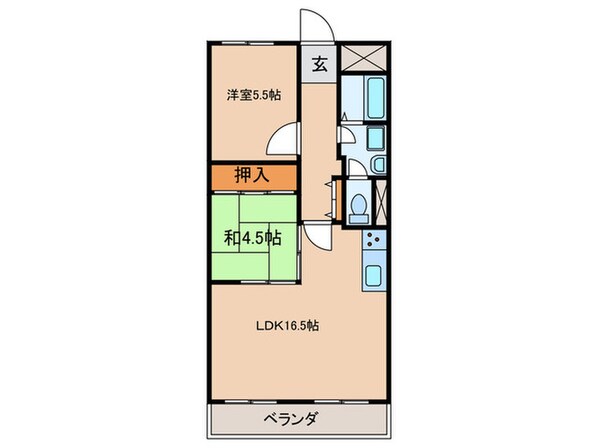 赤城パ－クマンションの物件間取画像